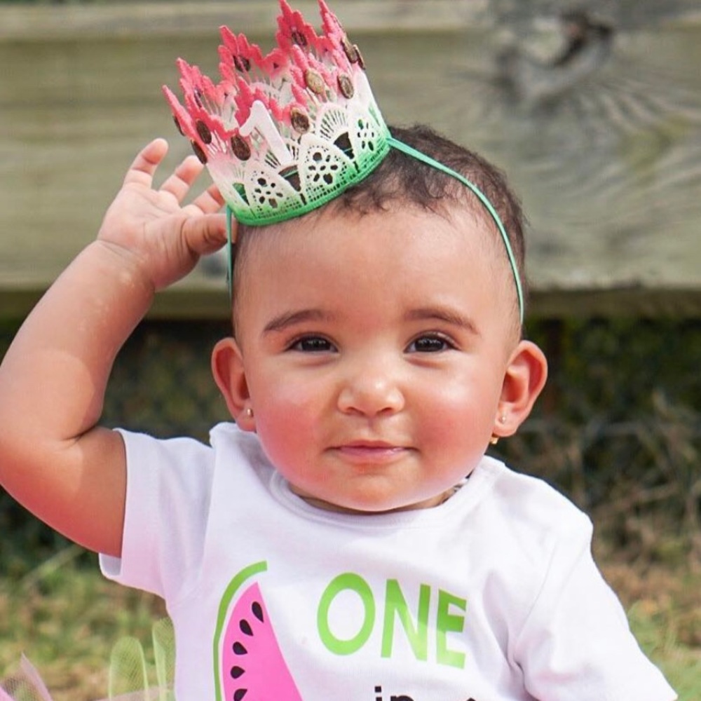 Watermelon 1st Birthday Themed Crown from Lovecrush Crowns